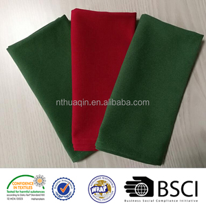 100% MJS Fiado Poliéster festival usado caixa de guardanapo de mesa de natal vermelho e verde - Product Image 3