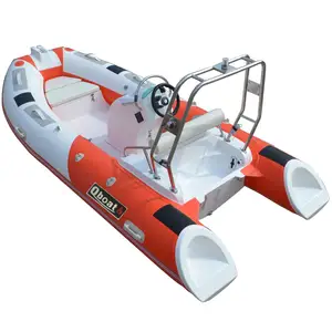 CE 3.9m Outboard Motor Hypalon Material Rigid Inflatable Boat China Rib Boat For Sale