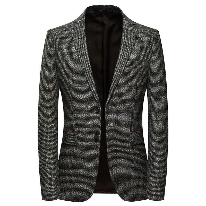 Jaqueta masculina cinza alfaiate, casaco cinza moda lazer e negócios