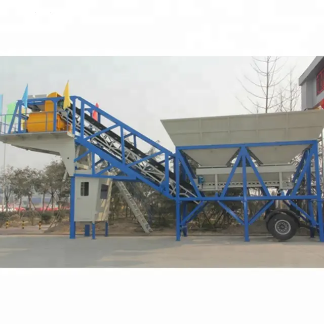 Factory Price small mini portable mobile concrete batching plant for sale with spare parts