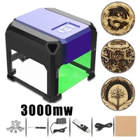 3000MW נייד CNC לייזר חריטת מכונה מדפסת, במהירות גבוהה מיני USB קארבר 3D DIY לייזר חרט