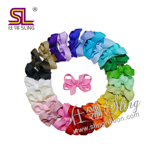 โบว์ริบบิ้นสองสีเครื่องประดับผมโบว์สีสันสดใส - Product Image 6