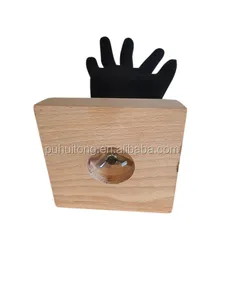 Flexible Display Foam Hand With Wood Base