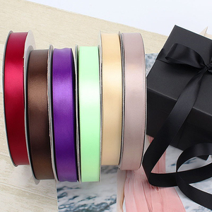 Ruban en satin uni de 2 cm (3/4 pouce) 100 % polyester, simple face, pour emballage cadeau, vente en gros - Product Image 4