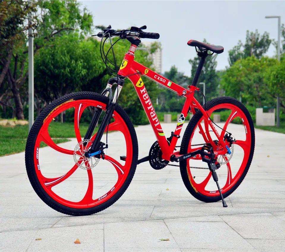 double disc brake and variable speed mountain bike bicycle for adult