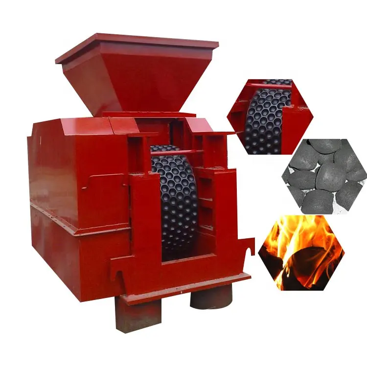 Máquina de fabricación de carbón vegetal para barbacoa de biomasa, máquina de prensado de bolas de polvo de carbón/máquina de fabricación de briquetas