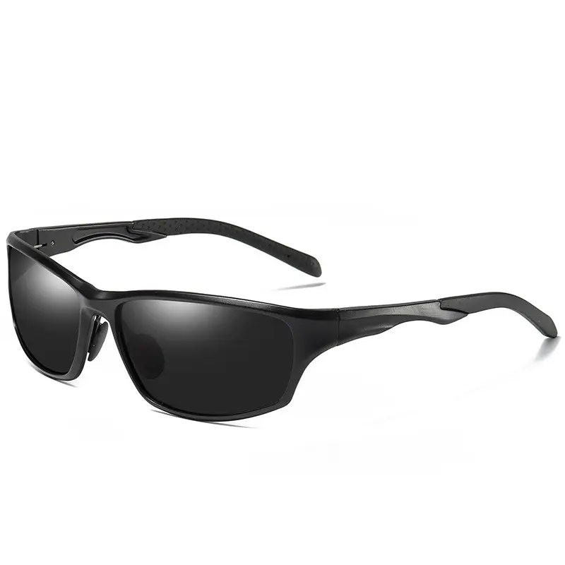 Al-Mg Frame Polarized Wrap Around Sport Sunglasses for Men Women