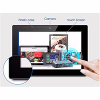 Kabin taksi 10 "inç IPS LCD 4G WIFI kablosuz ağ Android dokunmatik Tablet tabela reklam monitör için