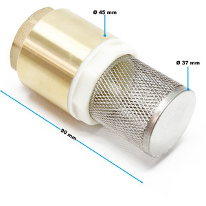 1Inch 33,7Mm Brass Foot <span class=keywords><strong>Valve</strong></span> Kiểm Tra Van Không Trở Lại Với Bộ Lọc Không Gỉ Cho Bơm - Product Image 3