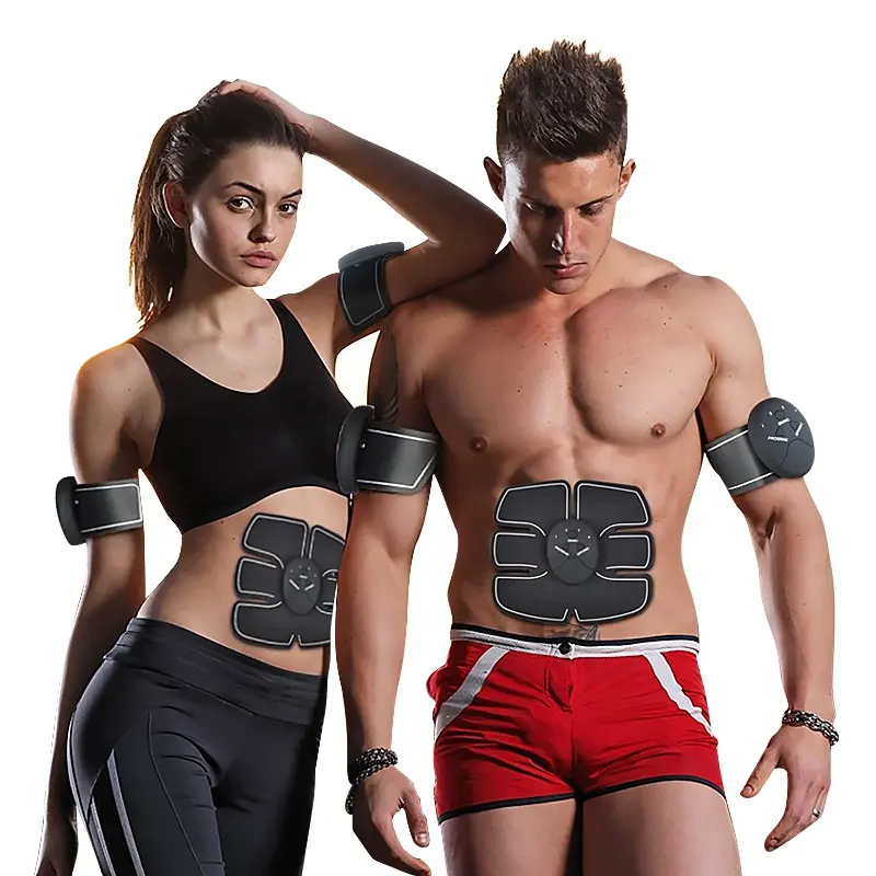 Massageador abdominal eletrônico ems, fácil de emagrecimento, treinador muscular certificado