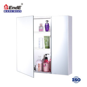 Yeni Tasarım Çift Kapı Paslanmaz Çelik Köşe duvar aynası lavabo Banyo Aynalı Dolap - Product Image 2