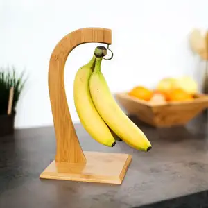 Uso Da Cozinha de casa Titular Suporte da Fruta de Madeira Gancho De Banana Banana