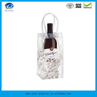 Bouteille de vin Glacière Sac Design En Gros En Plastique Transparent Pvc Nouveau Comme Beau Cadeau Chine Fournisseur 2016 Sérigraphie Poignée Accepter