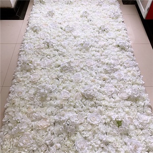 F-1516 Giảm Giá Bán Buôn Trang Trí Đám Cưới Trắng Hoa Nhân Tạo Hydrangea Rose Backdrop Bảng Điều Chỉnh Trắng Hoa Tường - Product Image 6