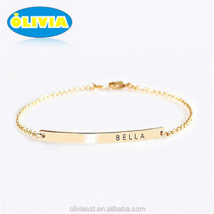 Lungo Layered Oro <span class=keywords><strong>Argento</strong></span> Riempito di Marcatura Laser Personalizzato Minimalista gioielli <span class=keywords><strong>Nome</strong></span> Placcato Barra Verticale Della <span class=keywords><strong>Collana</strong></span> - Product Image 3