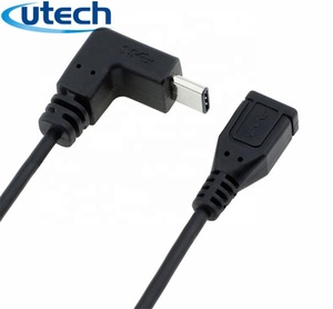 Cavo di alta qualità ad angolo retto 3.1 USB tipo C maschio a Micro-USB 2.0 femmina - Product Image 3