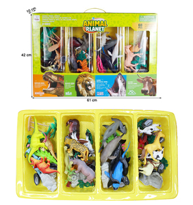 Set di 4 <span class=keywords><strong>Animali</strong></span> in Plastica: Selvaggia Selvaggia, <span class=keywords><strong>Fattoria</strong></span>, Mare e Dinosauri - Giocattolo <span class=keywords><strong>per</strong></span> <span class=keywords><strong>Bambini</strong></span> - Product Image 4