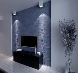 Venta al por mayor 3d mosaico de pvc-Fondo de tv de estilo chino PVC naturaleza 3d paneles de pared de colores