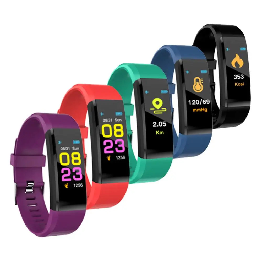 ID115 Plus Smart band Fitness Tracker orologio braccialetto sportivo frequenza cardiaca pressione sanguigna Smartband con Monitor braccialetto salute