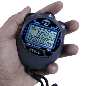 Resee Stopwatch Olahraga Elektronik Profesional Waktu 24 Jam Memori 180 Putaran Tampilan Led CE ROHS Stopwatch