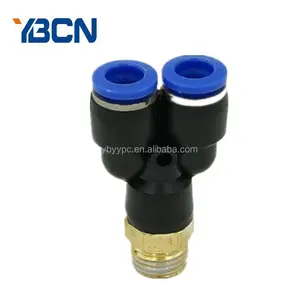 Tee tubo di diramazione di tubo freno raccordo 6mm 1/8 PT discussione pneumatico y connettore PX 6-01 per aria cilindro di valvola a solenoide