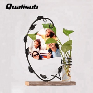 Qualisub-<span class=keywords><strong>marcos</strong></span> de fotos de Metal y madera para sublimación <span class=keywords><strong>con</strong></span> botella de <span class=keywords><strong>flores</strong></span> - Product Image 3