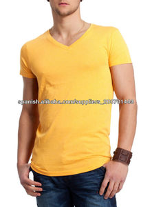 nuevo estilo 2014 algodón blanco v- cuello delgado apretado camiseta con cualquier color para los hombres fabricantes de ropa <span class=keywords><strong>ch</strong></span> - Product Image 3