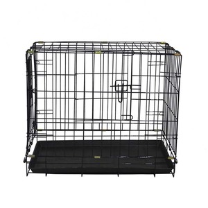 Çin fabrika kaynağı <span class=keywords><strong>Metal</strong></span> hayvan kafesleri köpekler için ucuz fiyat 24 '30 '36 '42 'demir kasalar taşıyıcı evler klasik plastik tepsi - Product Image 1