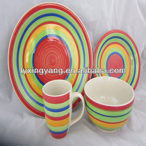 Ly-s 16 pcs <span class=keywords><strong>vaisselle</strong></span> en <span class=keywords><strong>grès</strong></span>, peint à la main ensemble de dîner, <span class=keywords><strong>vaisselle</strong></span> en céramique - Product Image 1