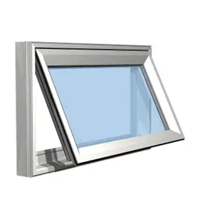 Fenêtre à double suspension auvent standard australien fenêtre en verre avec matériel de fenêtre auvent