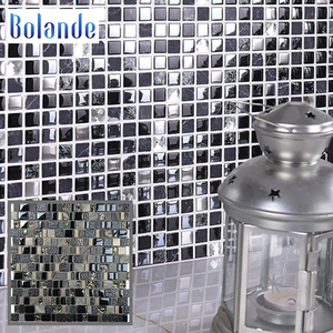 Высокое качество кирпич узор мозаика щитка стены 300*300 ванная комната серебро стекло мозаики - Product Image 3