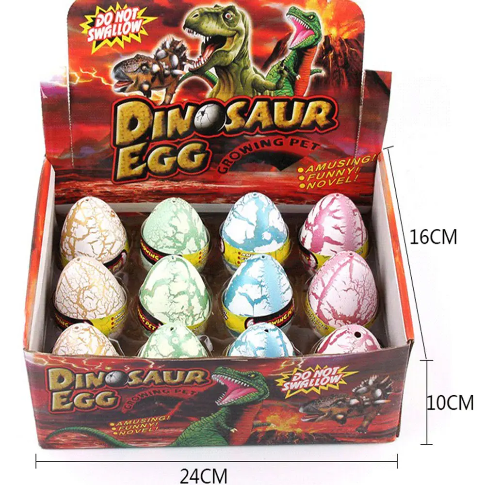 W0003 नए डिजाइन रंगीन बढ़ते डायनासोर अंडे बच्चों के लिए शैक्षिक नवीनता बच्चे खिलौने