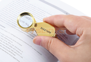 30x21mm Bijoux Idetification Loupe Bijoutier Loupe Avec Cadre En Acier Inoxydable - Product Image 5