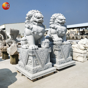 <span class=keywords><strong>Vendita</strong></span> calda cinese <span class=keywords><strong>giardino</strong></span> Zen decorazione esterna Design pietra di granito che intaglia grandi statue di cani Fu per cani Foo - Product Image 4