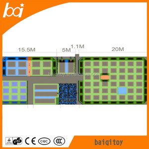 Trampoline parc de gymnastique professionnel, blocs de fosse en mousse colorés et résistant au feu - Product Image 4