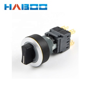 Interruptor selector giratorio HBC16/22 Eléctrica Serie 2 o <span class=keywords><strong>3</strong></span> selector de posición interruptor de botón 1NO + 1NC momentáneo - Product Image 2
