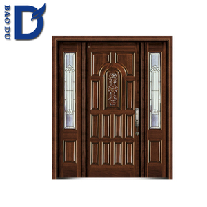 BOWDEU portes <span class=keywords><strong>en</strong></span> <span class=keywords><strong>fer</strong></span> <span class=keywords><strong>forgé</strong></span> portes de sécurité <span class=keywords><strong>en</strong></span> acier portes de cour extérieur blindé utilisé pour les maisons portes de villa patio - Product Image 5