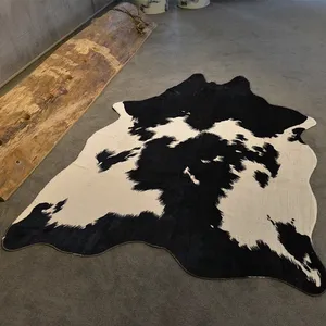 Sıcak satış inek kürk halı halı oturma odası modern