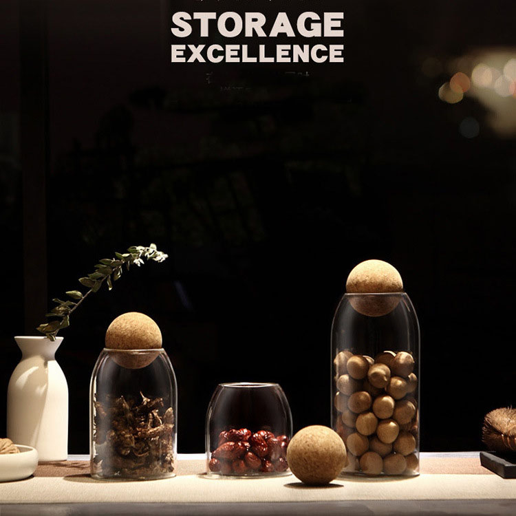 Food Storage Glass Jars Glass With Bamboo Lid Food Grade Material Glass Jar