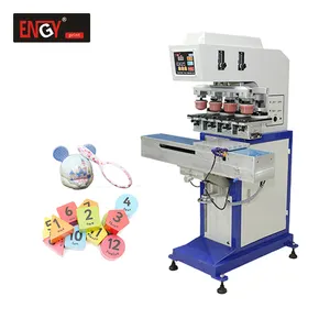 China tampon print 4 color top pneumatic pen tagless pad printer printing machine factory price