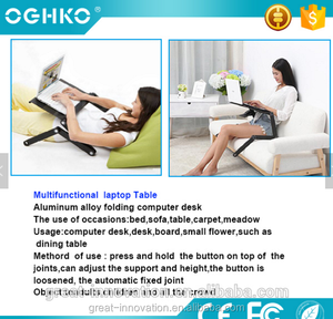 China Groothandel Draagbare Aluminium Laptop Tafel Fauteuil Verstelbare <span class=keywords><strong>Computer</strong></span> Bureau Voor Thuis School & Kantoor Gebruik Bed - Product Image 5