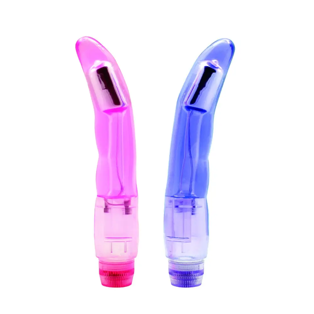 Finger klitoris Wasserdichter TPE einfach vibrierender Purple Jelly Dildo vibrator