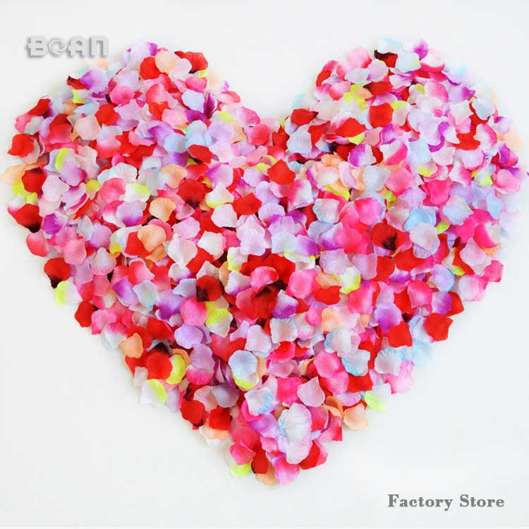 Wedding Decoration 100 /pcs Silk Artificial Decorative Flower Rose Petals