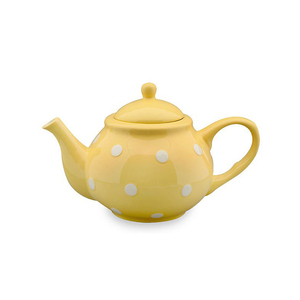 Fine Porcelain Yellow Dotted Decorative <strong>Teapot</strong> <strong>for</strong> <strong>Sale</strong> - Product Image 1