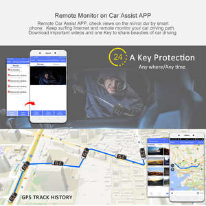 Full HD 1080P 10 ''หน้าจอสัมผัส IPS สื่อการสตรีม Android GPS Navigation 4G WIFI FM ADAS กล้องมองหลังกระจกมองหลัง - Product Image 4