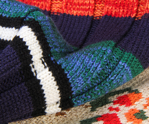 Chandail à col ras du cou en tricot jacquard à manches longues <span class=keywords><strong>chic</strong></span> rétro personnalisé pour femmes échantillon <span class=keywords><strong>de</strong></span> motif patchwork <span class=keywords><strong>de</strong></span> Noël d'hiver - Product Image 3