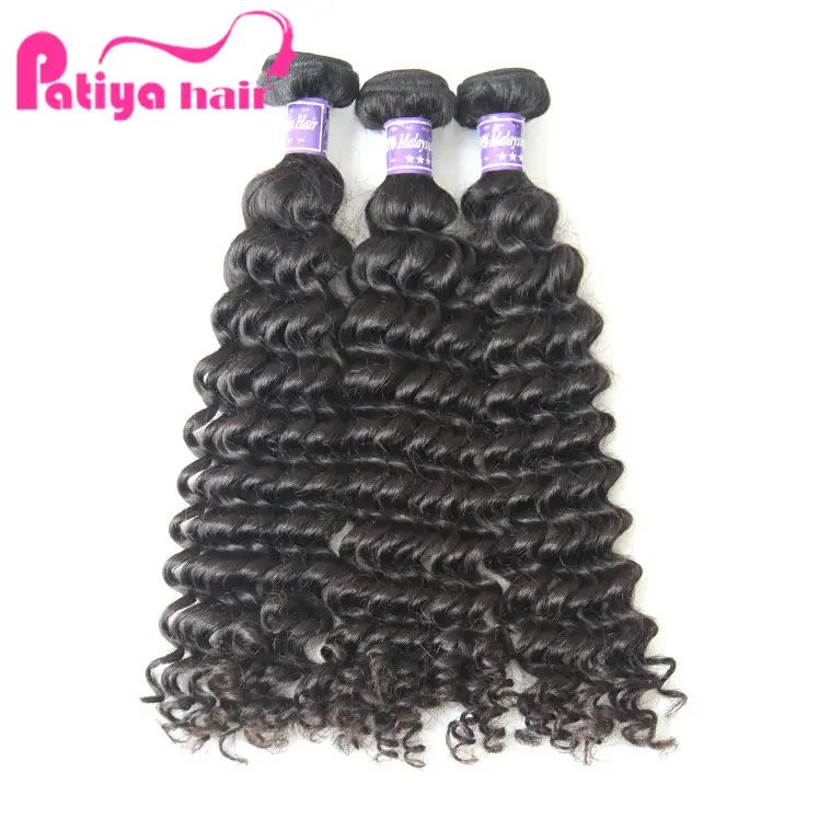 Natural hair by the bundle online order virgin hair raw deep wave Malaysian hair 12a grade weave double weft