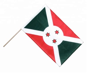 Banderas ondeantes personalizadas de 100% poliéster <span class=keywords><strong>Burundi</strong></span> impresas digitalmente para seguro automotriz uso educativo agrícola - Product Image 1