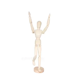 Venta al por mayor 30cm maniquí-Maniquí humano ajustable con extremidades movibles, maniquí de madera para artistas, 30cm, listo para enviar