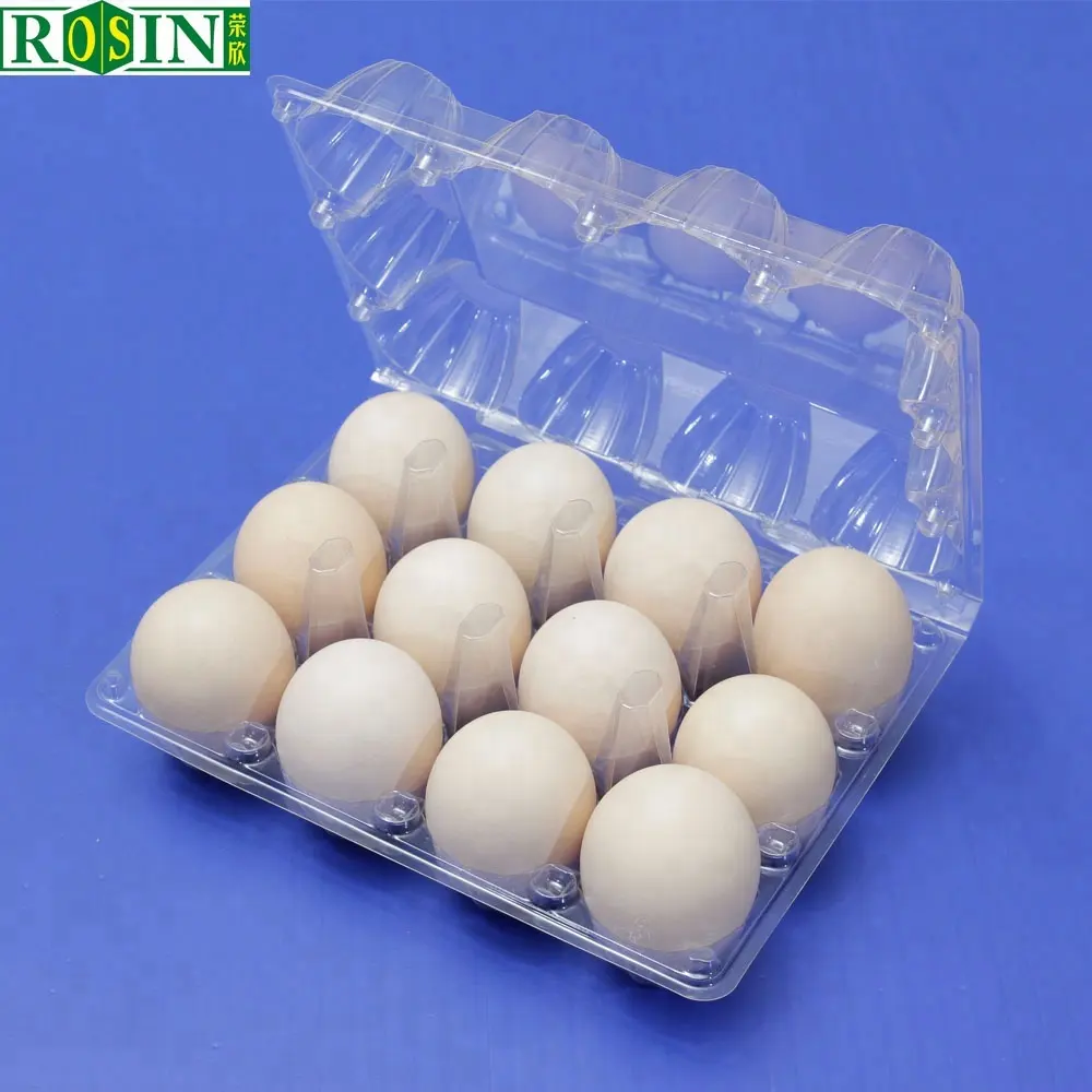 Baki Telur Hewan Peliharaan Lubang Baki Blister Kemasan 6 8 10 12 16 30 Menerima Kemasan Telur, Kustom Bening 0.4-0.8Mm 10000 Buah RS0213